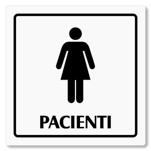 WC ženy pacienti, 118x118mm, bílá, Arizona